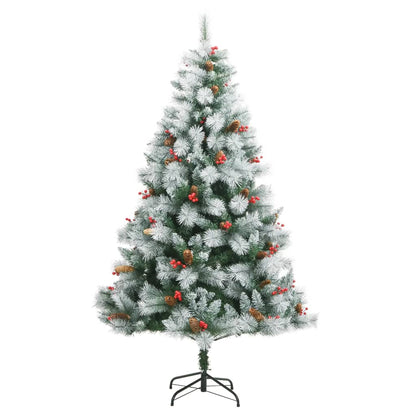 Artificial Hinged Christmas Tree with Cones and Berries 240 cm