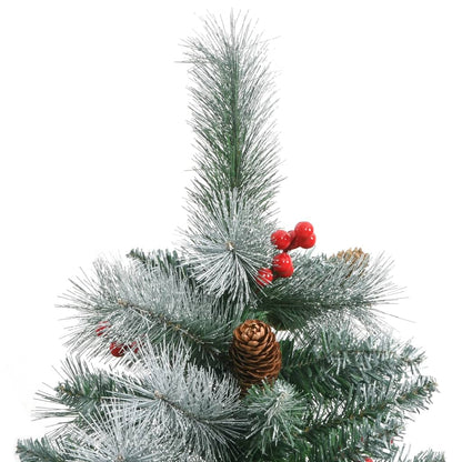 Artificial Hinged Christmas Tree with Cones and Berries 240 cm