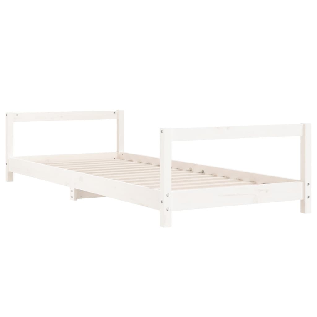 Kids Bed Frame White 80x200 cm Solid Wood Pine