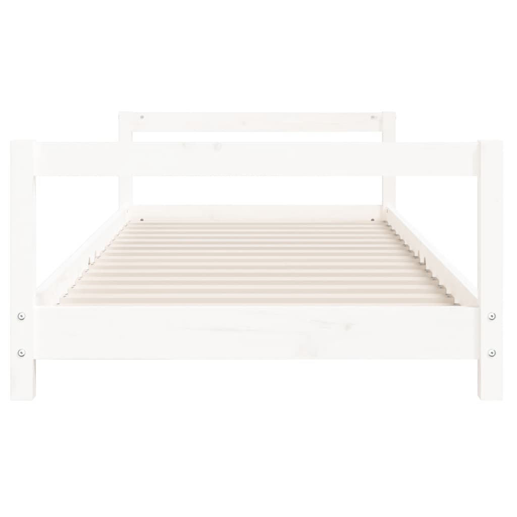 Kids Bed Frame White 80x200 cm Solid Wood Pine