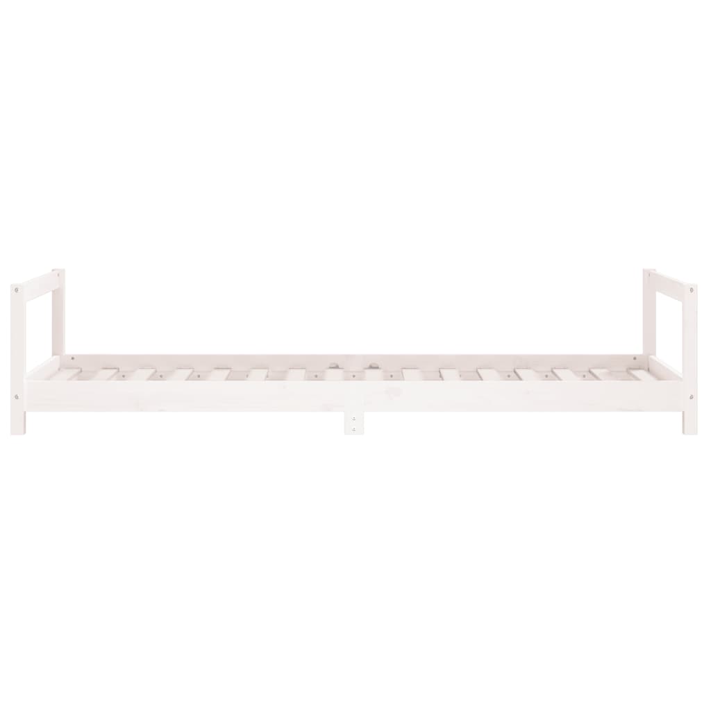 Kids Bed Frame White 80x200 cm Solid Wood Pine