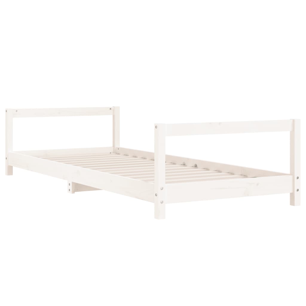 Kids Bed Frame White 80x200 cm Solid Wood Pine