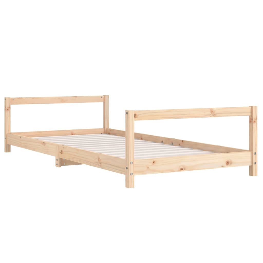 Kids Bed Frame 90x200 cm Solid Wood Pine