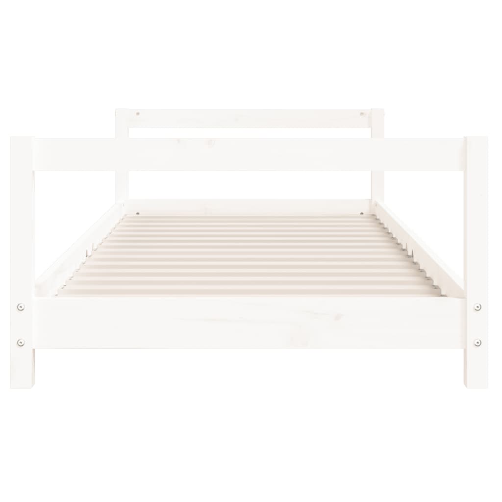 Kids Bed Frame White 90x200 cm Solid Wood Pine