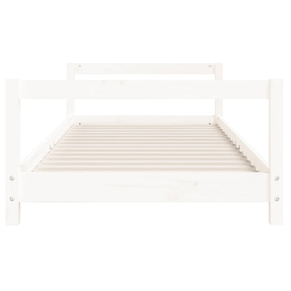 Kids Bed Frame White 90x200 cm Solid Wood Pine