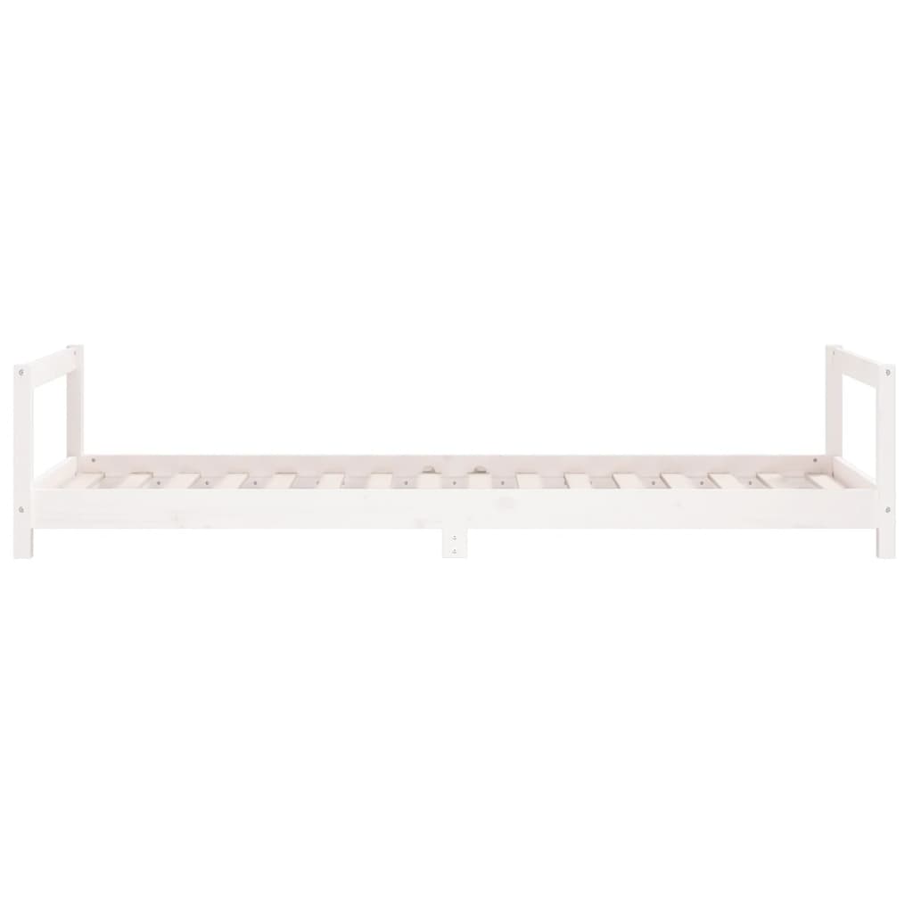 Kids Bed Frame White 90x200 cm Solid Wood Pine