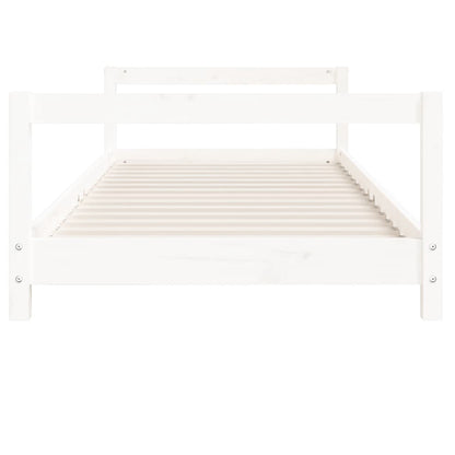 Kids Bed Frame White 80x160 cm Solid Wood Pine