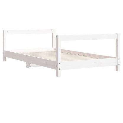 Kids Bed Frame White 80x160 cm Solid Wood Pine