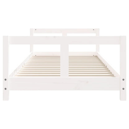 Kids Bed Frame White 80x200 cm Solid Wood Pine