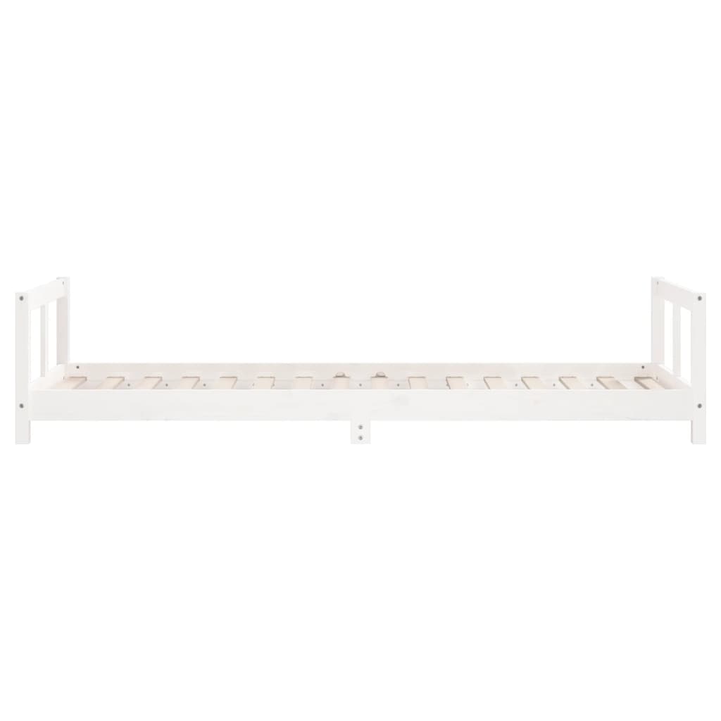 Kids Bed Frame White 80x200 cm Solid Wood Pine