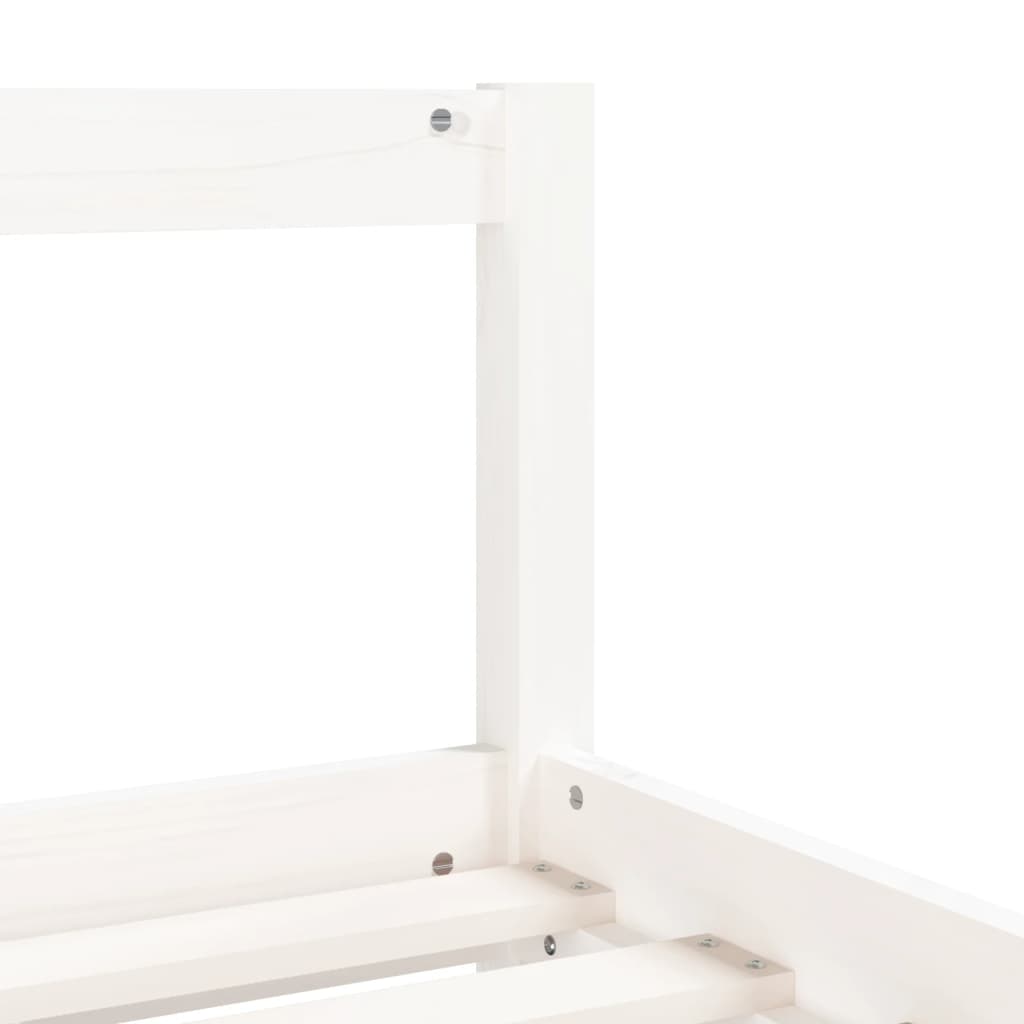 Kids Bed Frame White 80x200 cm Solid Wood Pine