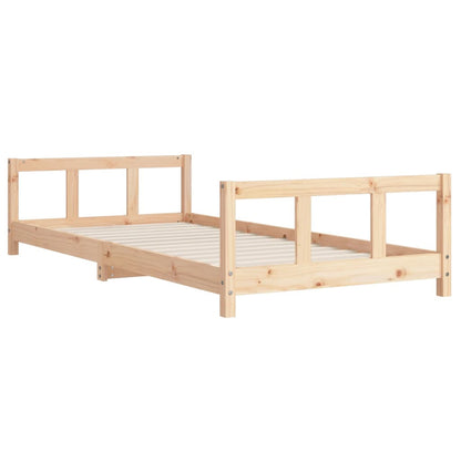 Kids Bed Frame 90x200 cm Solid Wood Pine