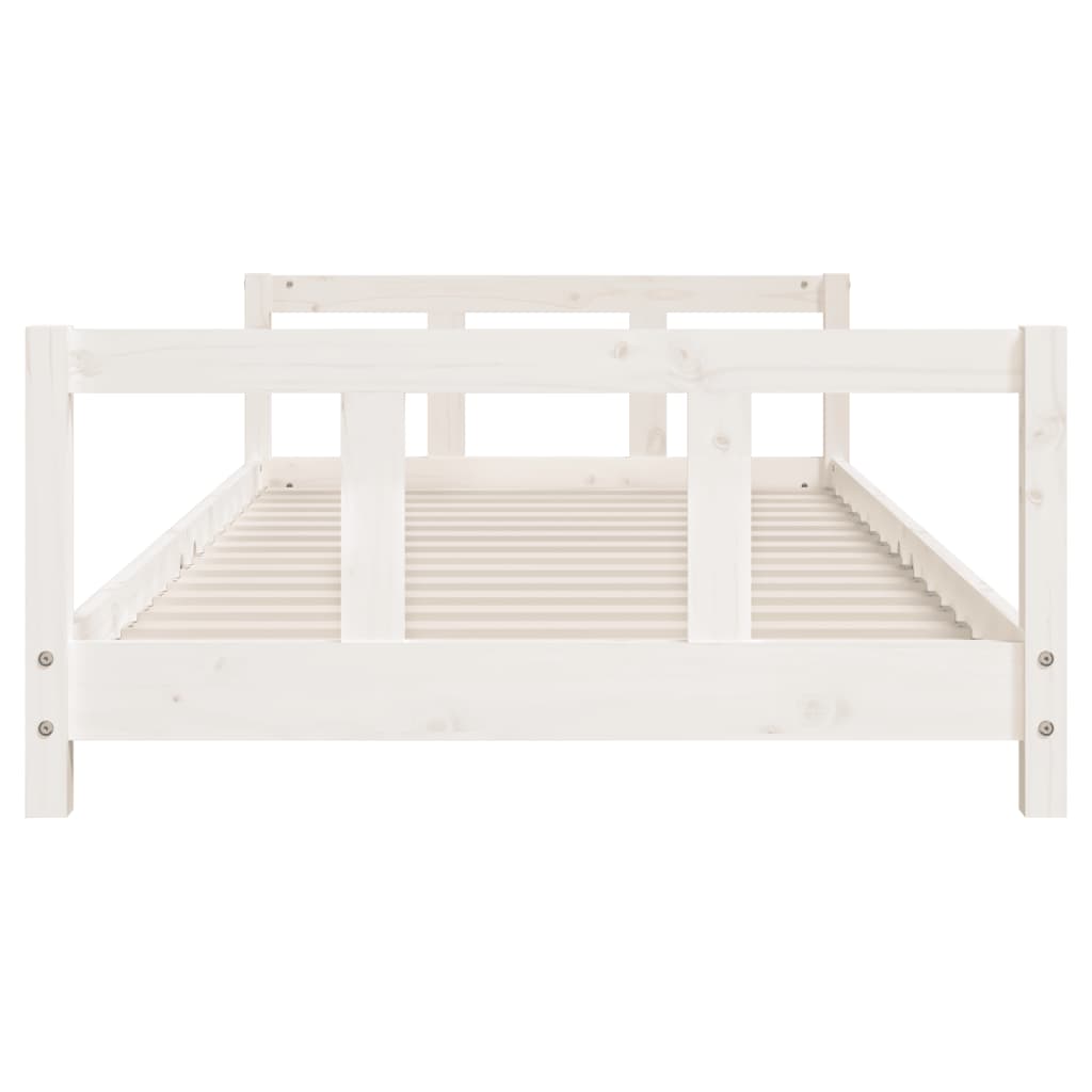 Kids Bed Frame White 90x200 cm Solid Wood Pine