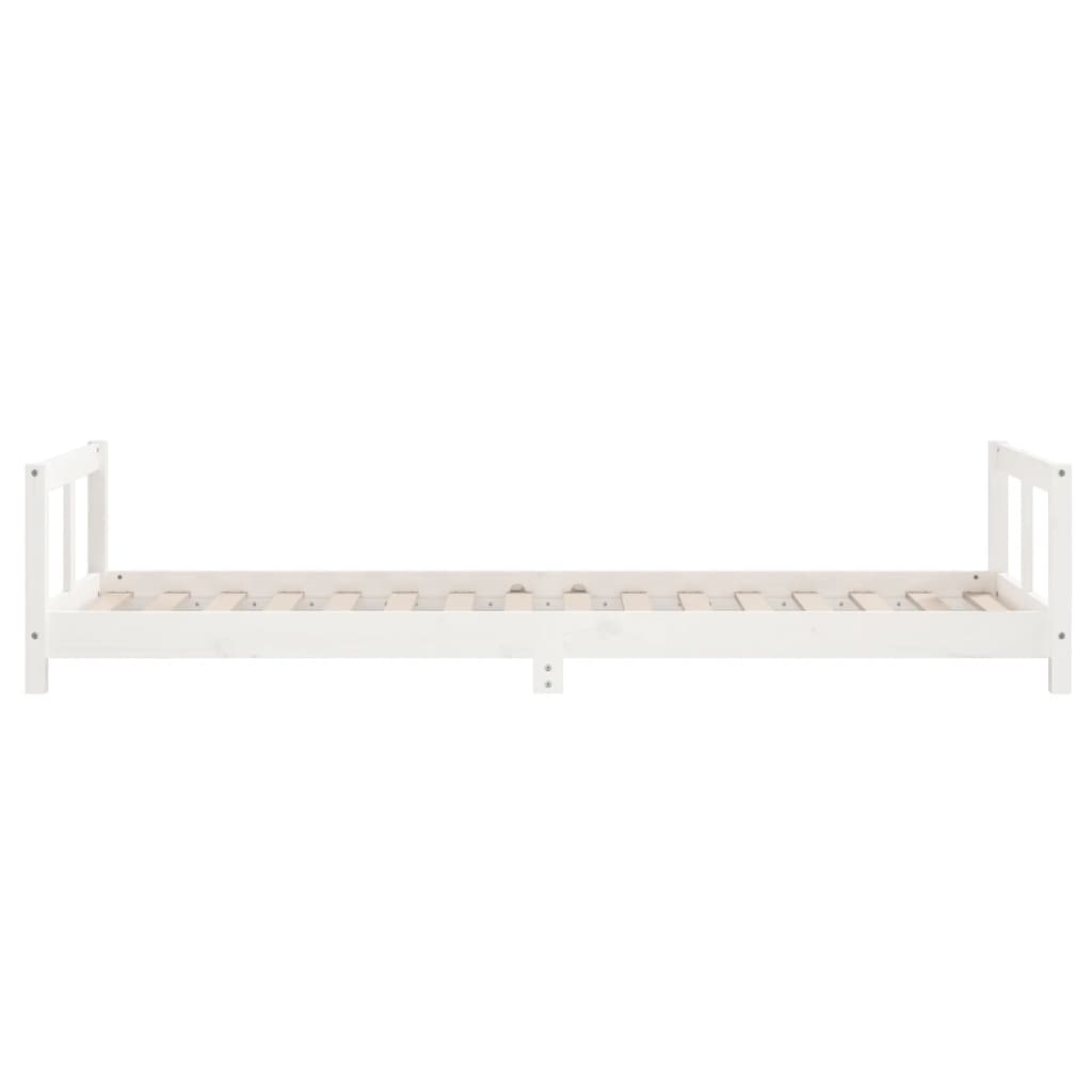 Kids Bed Frame White 90x200 cm Solid Wood Pine