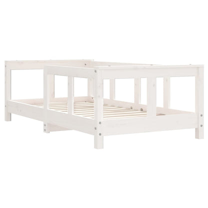 Kids Bed Frame White 70x140 cm Solid Wood Pine