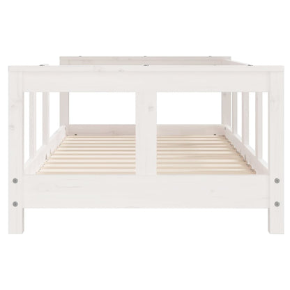 Kids Bed Frame White 70x140 cm Solid Wood Pine