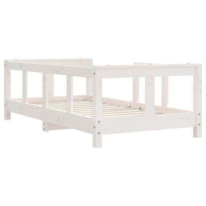 Kids Bed Frame White 70x140 cm Solid Wood Pine