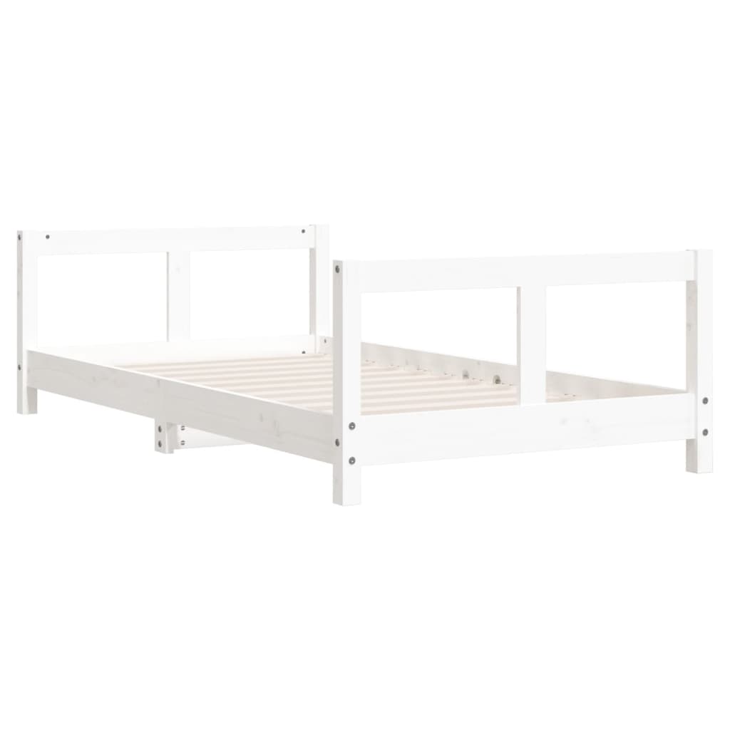 Kids Bed Frame White 80x160 cm Solid Wood Pine