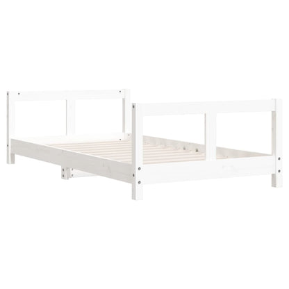 Kids Bed Frame White 80x160 cm Solid Wood Pine