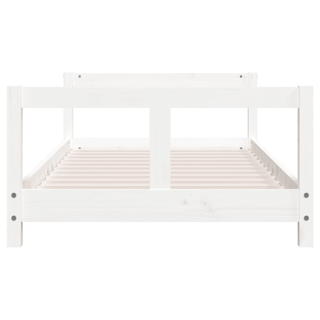 Kids Bed Frame White 80x160 cm Solid Wood Pine