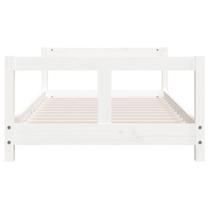 Kids Bed Frame White 80x160 cm Solid Wood Pine