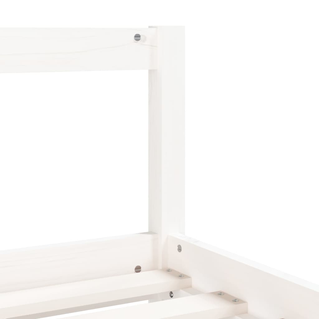 Kids Bed Frame White 90x190 cm Solid Wood Pine