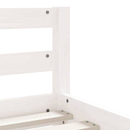 Kids Bed Frame with Drawers White 90x200 cm Solid Wood Pine