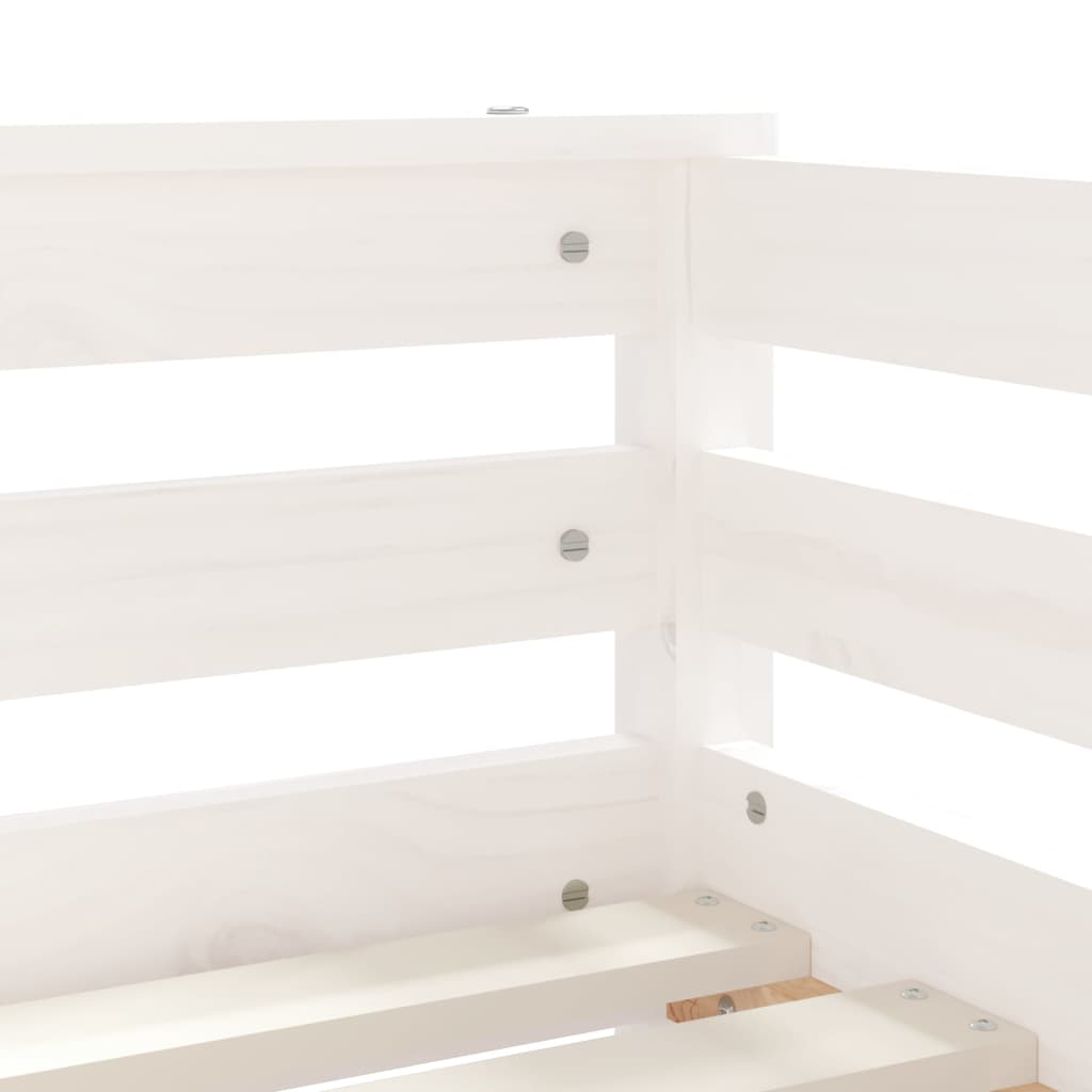 Kids Bed Frame with Drawers White 70x140 cm Solid Wood Pine