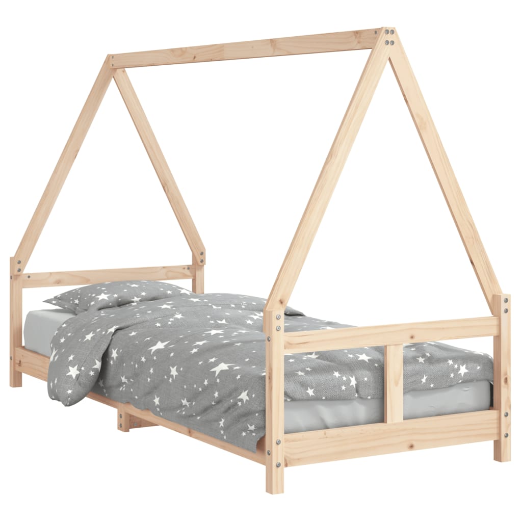 Kids Bed Frame 80x200 cm Solid Wood Pine