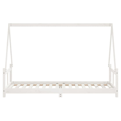 Kids Bed Frame White 80x200 cm Solid Wood Pine