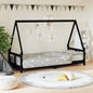 Kids Bed Frame Black 80x200 cm Solid Wood Pine