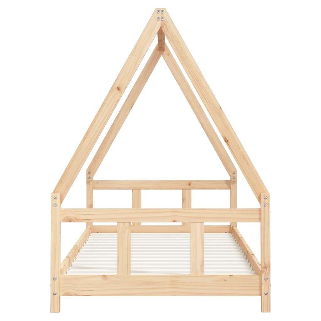 Kids Bed Frame 90x200 cm Solid Wood Pine