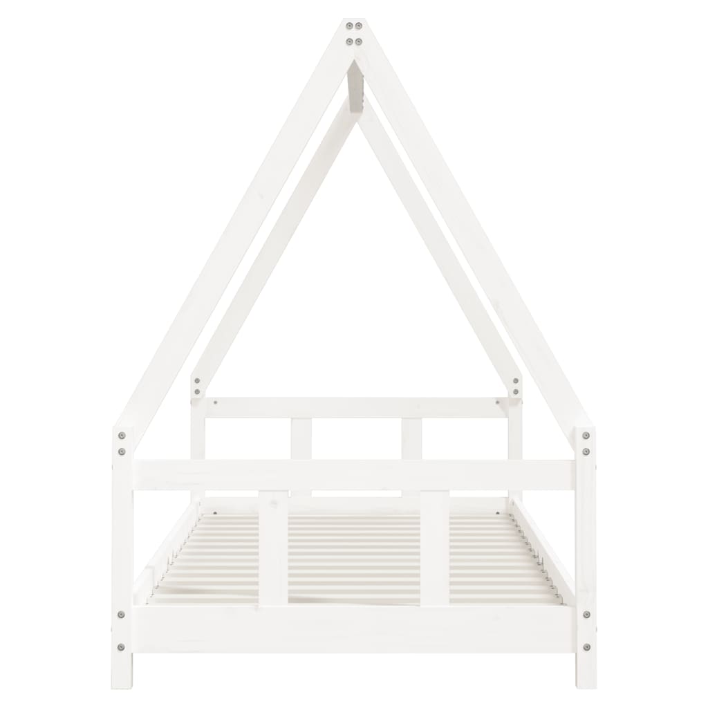 Kids Bed Frame White 90x200 cm Solid Wood Pine