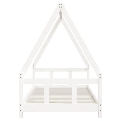 Kids Bed Frame White 90x200 cm Solid Wood Pine