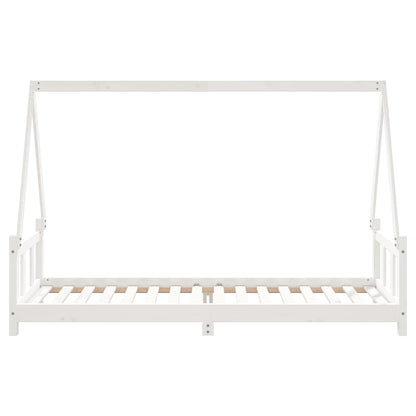 Kids Bed Frame White 90x200 cm Solid Wood Pine