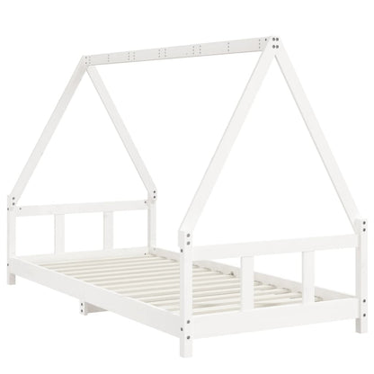 Kids Bed Frame White 90x200 cm Solid Wood Pine