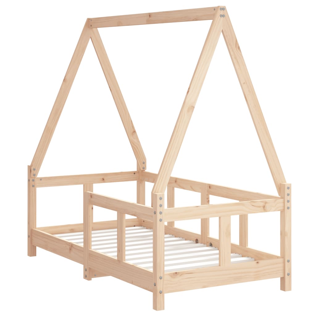 Kids Bed Frame 70x140 cm Solid Wood Pine