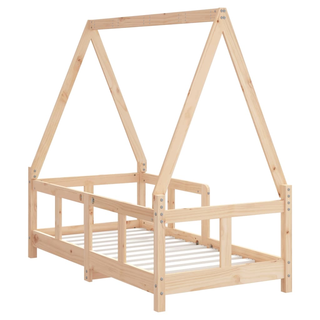 Kids Bed Frame 70x140 cm Solid Wood Pine