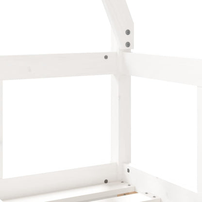 Kids Bed Frame White 70x140 cm Solid Wood Pine