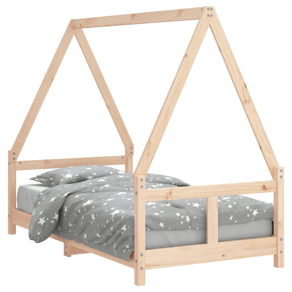 Kids Bed Frame 80x160 cm Solid Wood Pine