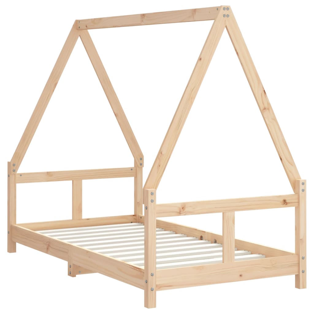 Kids Bed Frame 80x160 cm Solid Wood Pine