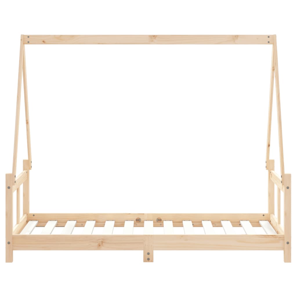 Kids Bed Frame 80x160 cm Solid Wood Pine