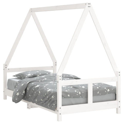 Kids Bed Frame White 80x160 cm Solid Wood Pine