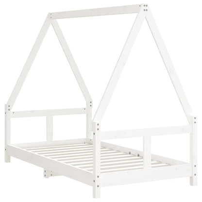 Kids Bed Frame White 80x160 cm Solid Wood Pine