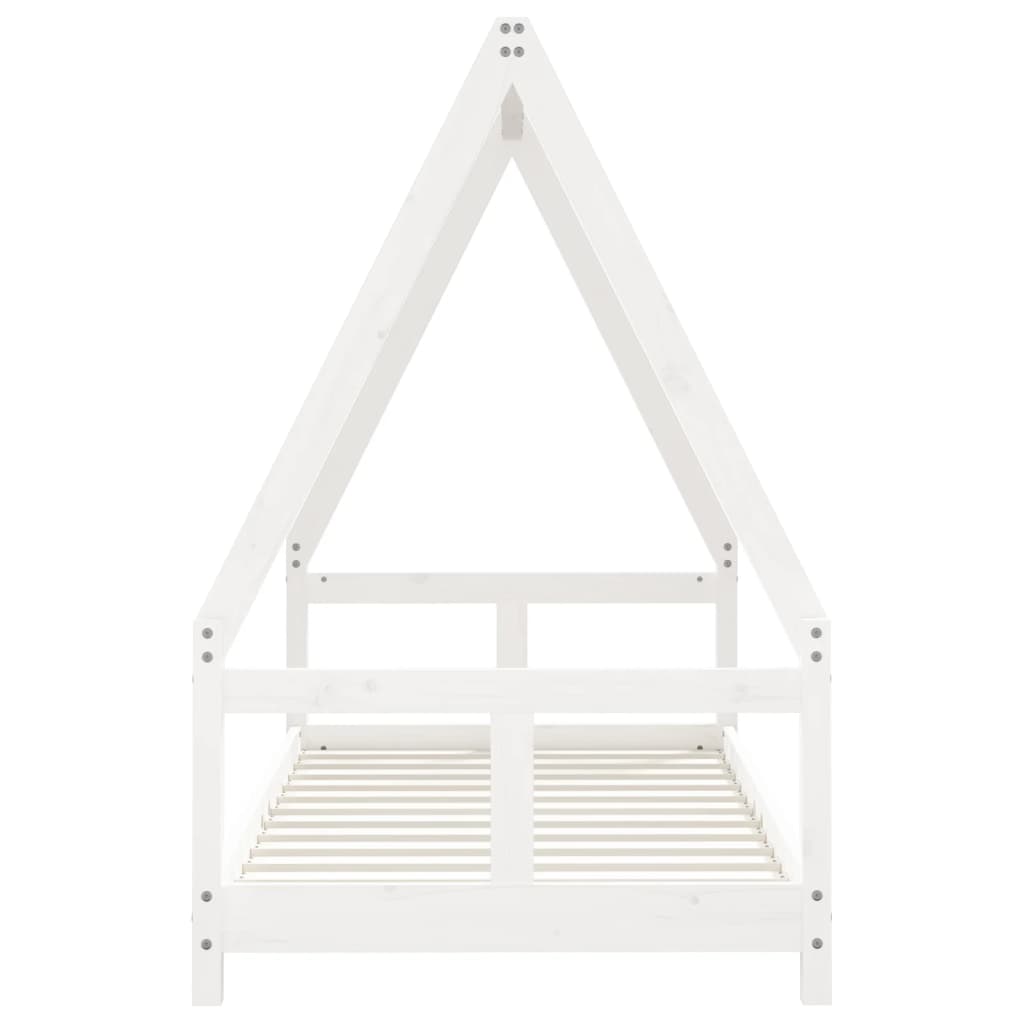 Kids Bed Frame White 80x160 cm Solid Wood Pine