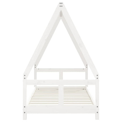 Kids Bed Frame White 80x160 cm Solid Wood Pine