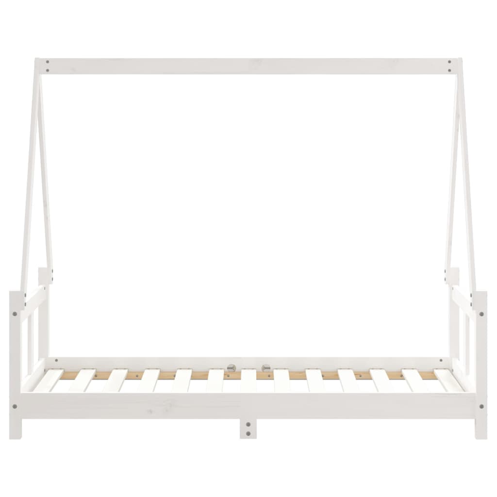 Kids Bed Frame White 80x160 cm Solid Wood Pine