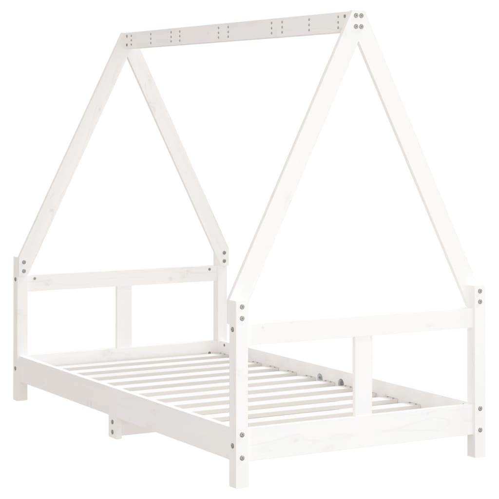 Kids Bed Frame White 80x160 cm Solid Wood Pine