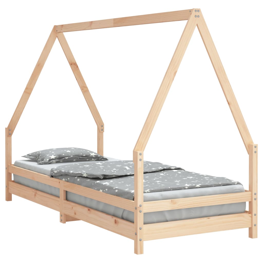 Kids Bed Frame 80x200 cm Solid Wood Pine