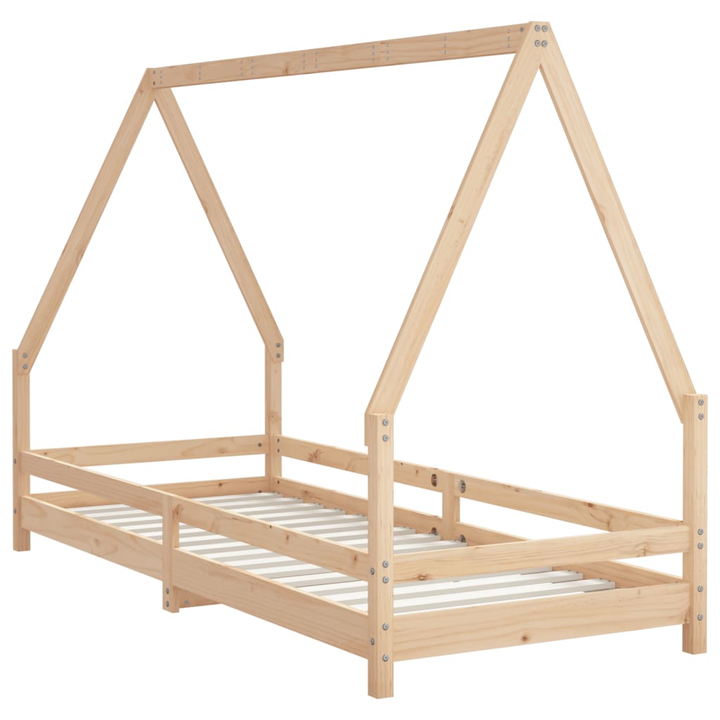 Kids Bed Frame 80x200 cm Solid Wood Pine